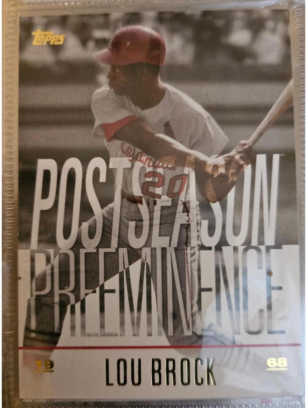 Postseason Preeminence 2018 Topps Update #PO-12 Lou Brock St. Louis Cardinals
